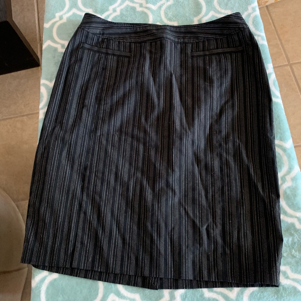 Lane Bryant black pine stripe pencil skirt 16